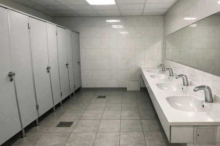 Moderner Sanitärbereich in einem Bürogebäude